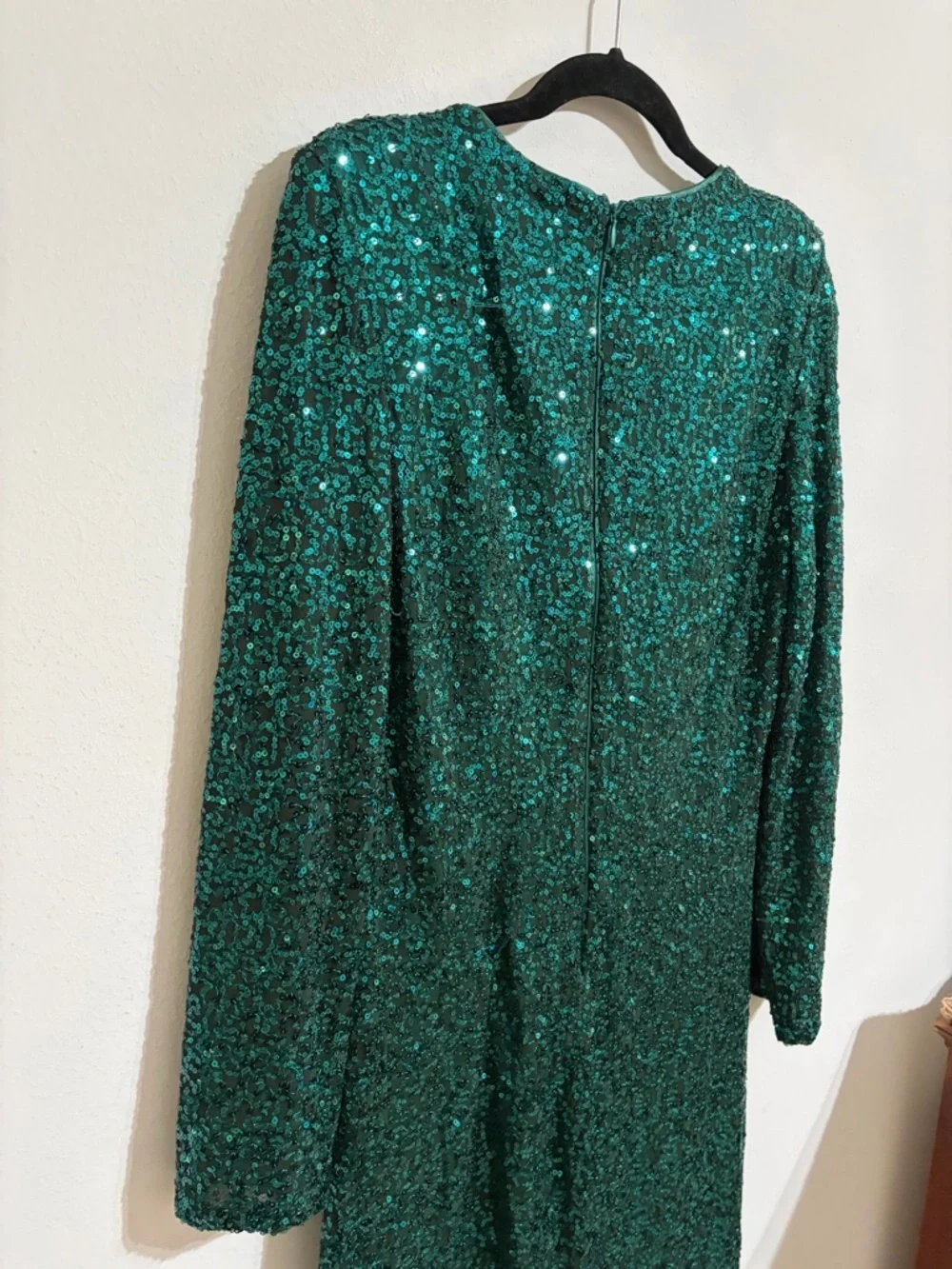 Eliza J Emerald Green Sequin Twist Front Dress Formal Elegant Cocktail Size 14